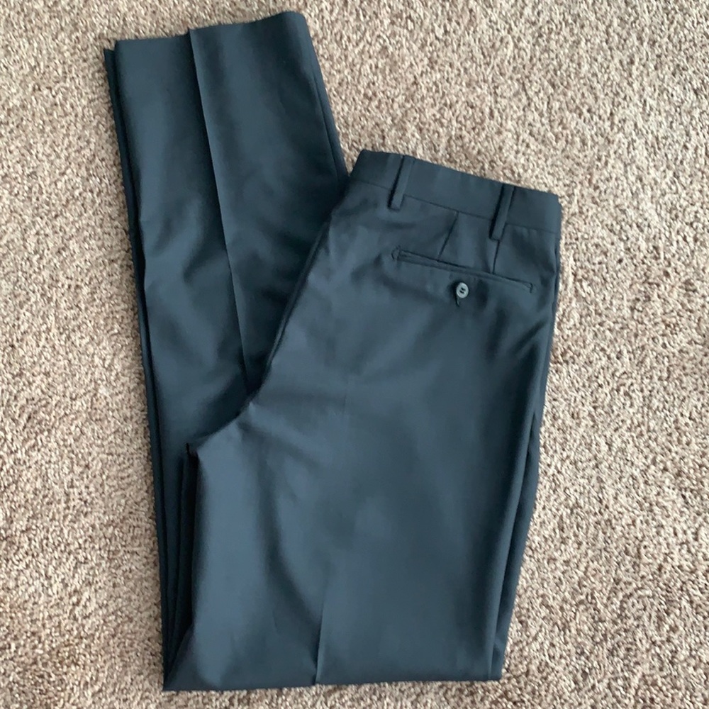 Zanella, dress pants, dark gray with subtle pattern, 35/36, like new